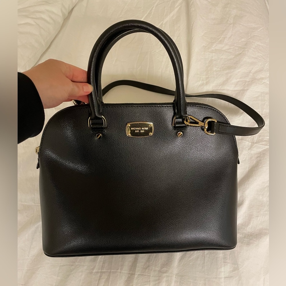 Michael Kors Black Leather Shoulder Bag
